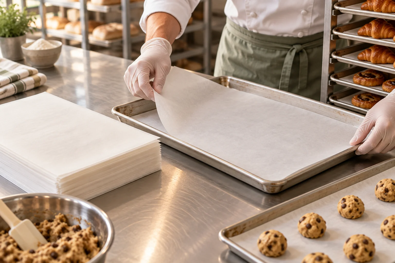 Butter Paper Sheets in use