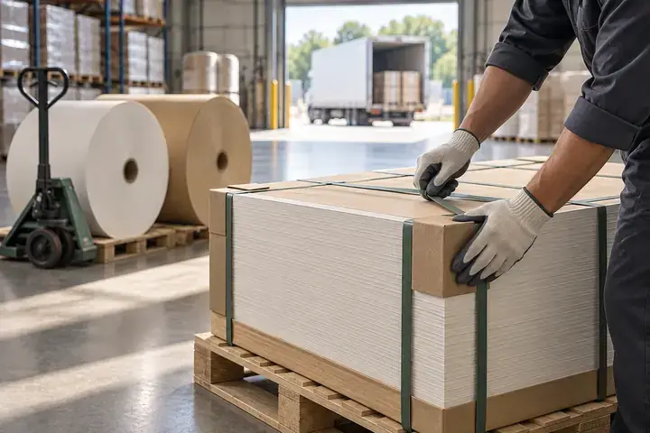 Careful paper handling and secure shipment packing