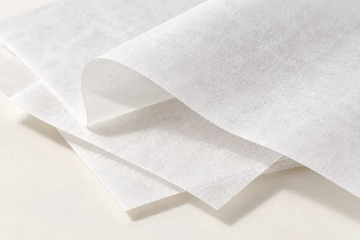 Loose sheets of white greaseproof OGR paper with a lightly flecked surface